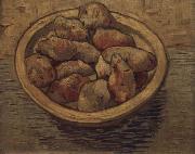 Vincent Van Gogh Style life with potatoes in a Schussel oil